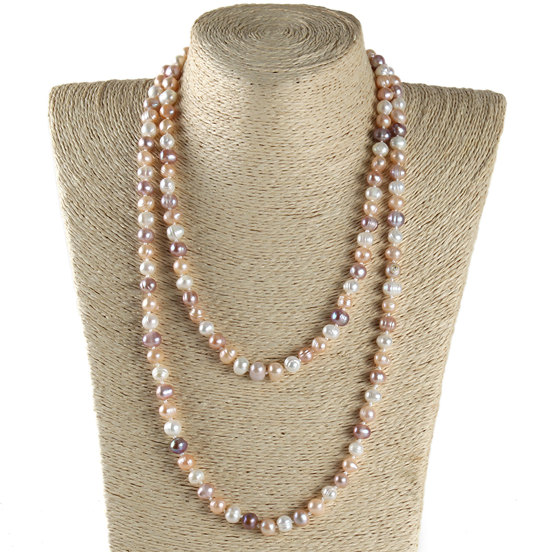 Skincare Rh - RH Fashion 8-9mm Mixcolor Pearls Knotted
