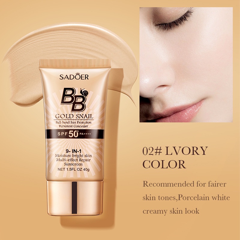 SADOER Gold Snail Sunscreen BB – Spf 50 Sunscreen recenzja i cena