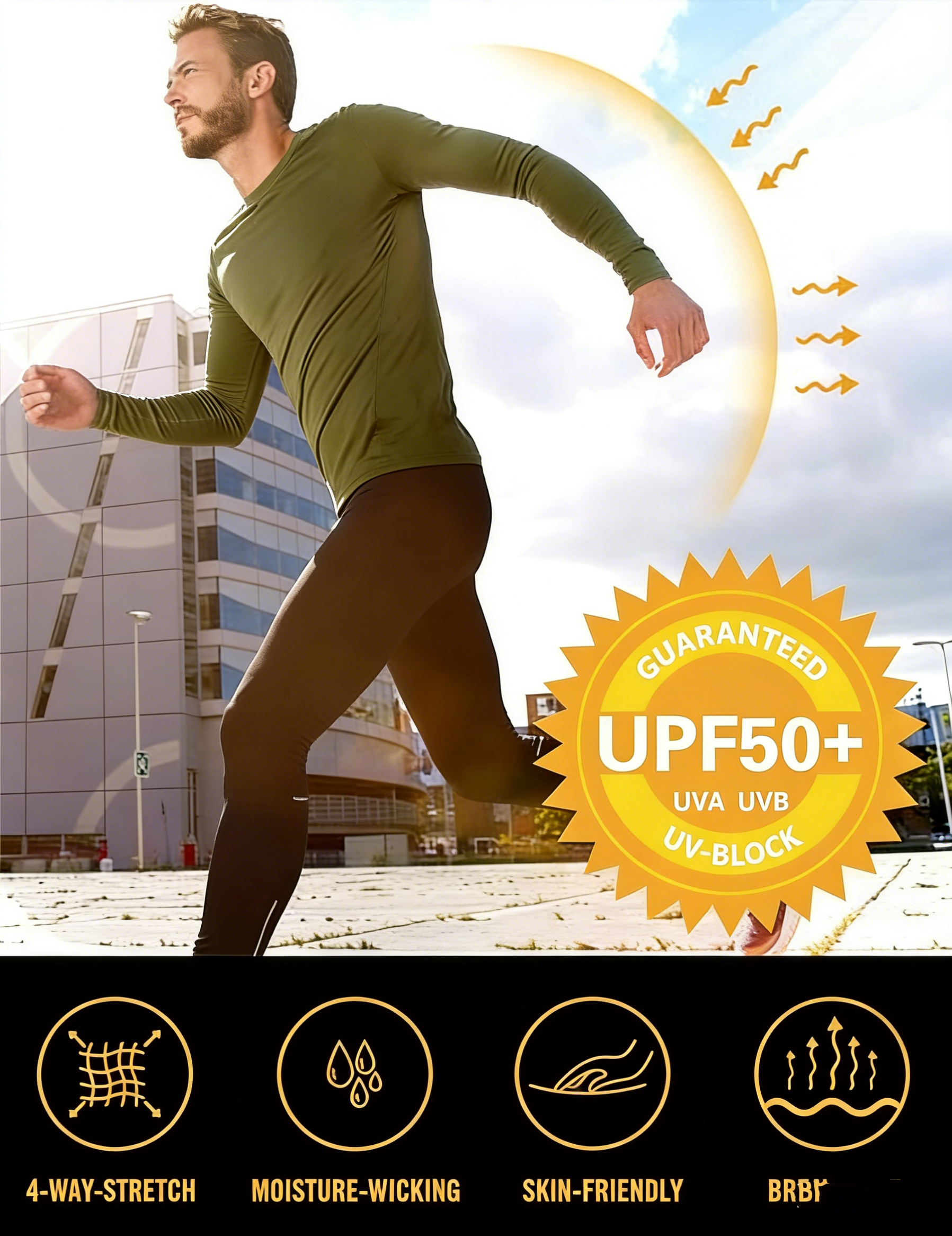 Men's Sun Protection Shirts UV – Spf 50 Sunscreen recenzja i cena